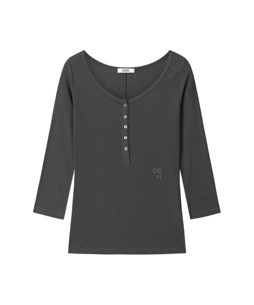Henley Slim T [ 3COLOR ]