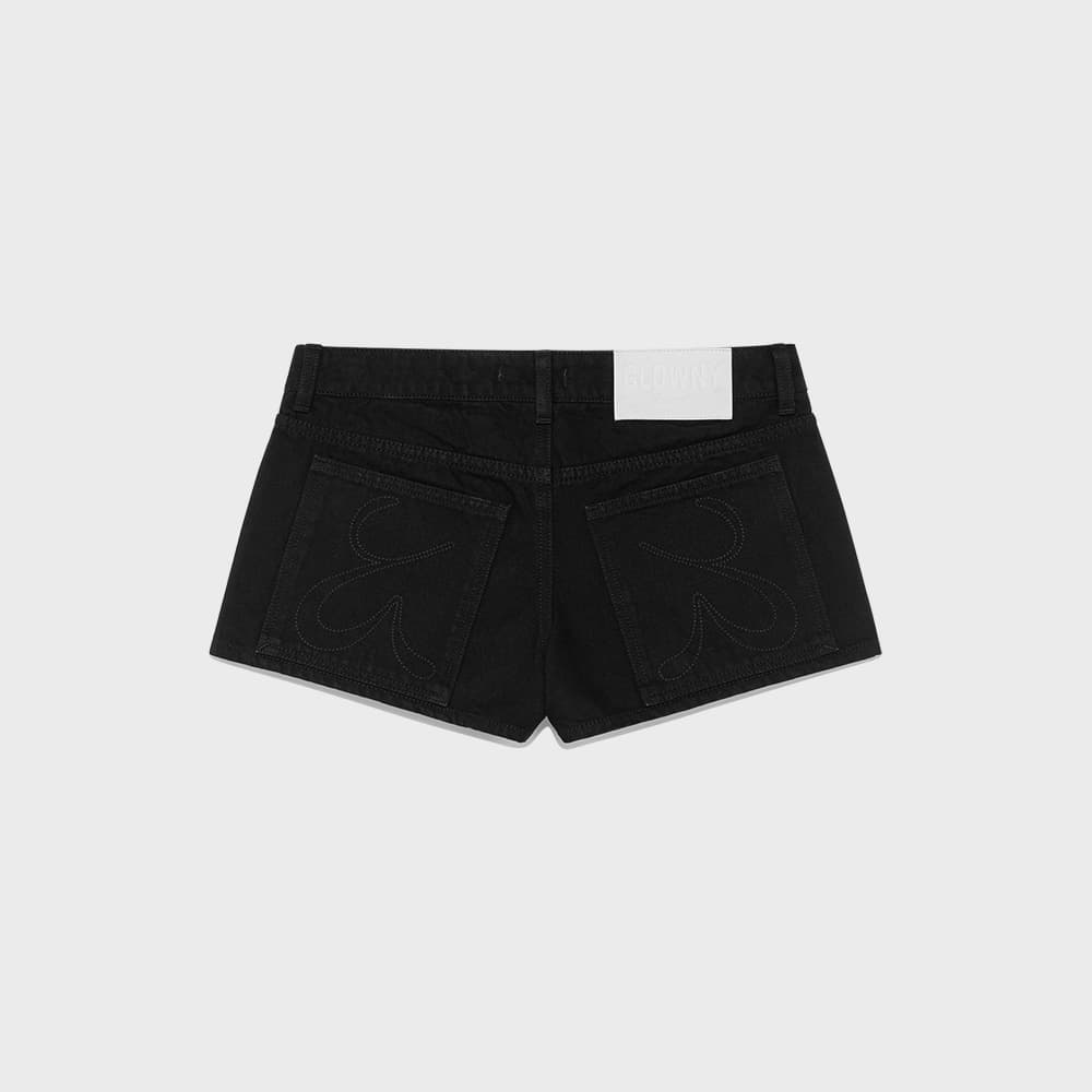 THE RACHEL DENIM SHORTS (BLACK)