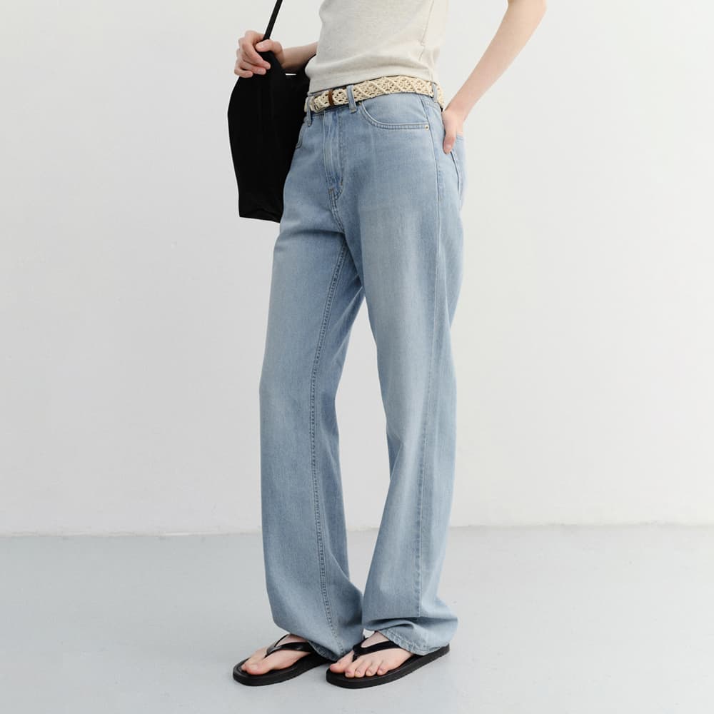 RELAXED SUMMER DENIM PANTS LIGHT BLUE_UDPA6B223B1