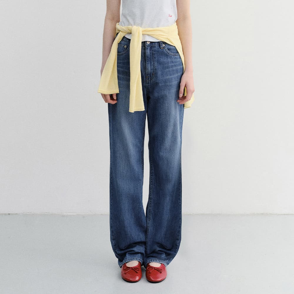 RELAXED SUMMER DENIM PANTS CLASSIC BLUE_UDPA6B223B3
