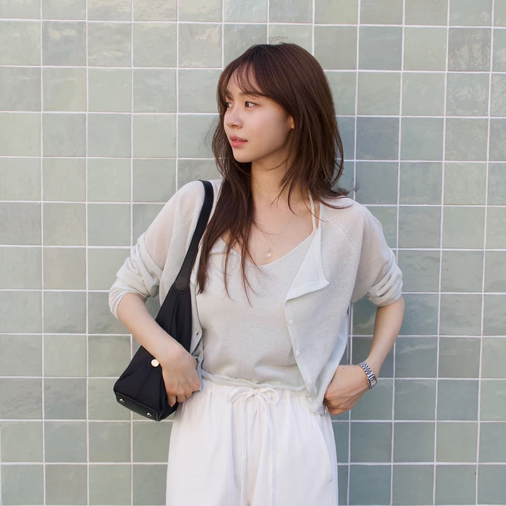 SHEER SET-UP CARDIGAN_MINT