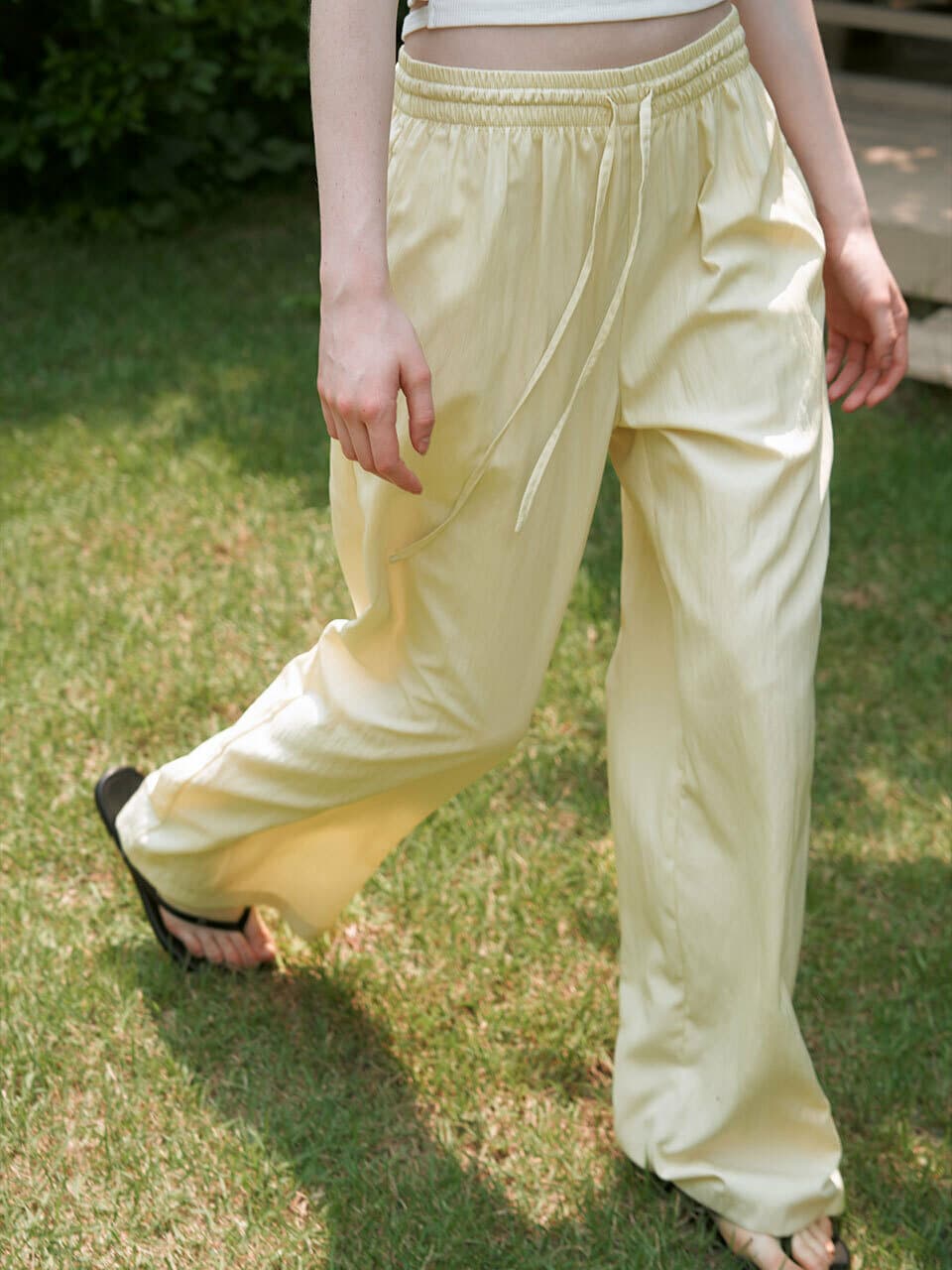 [한정특가] Summer Wide Banding Pants_BUTTER YELLOW