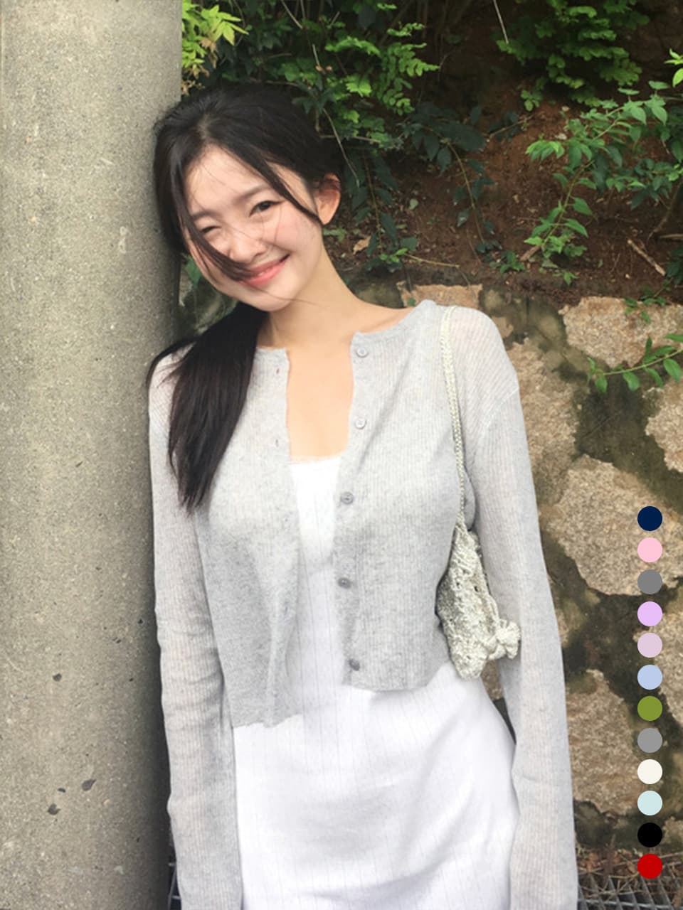 [W컨셉 단독][12color] Basic Round Linen Cardigan